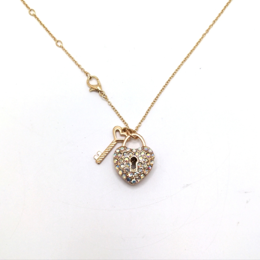 Crystal Heart Long Pendant Necklace